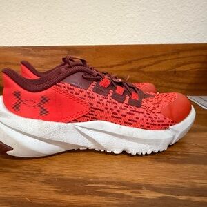 Under Armour Kids Red and White Sneakers